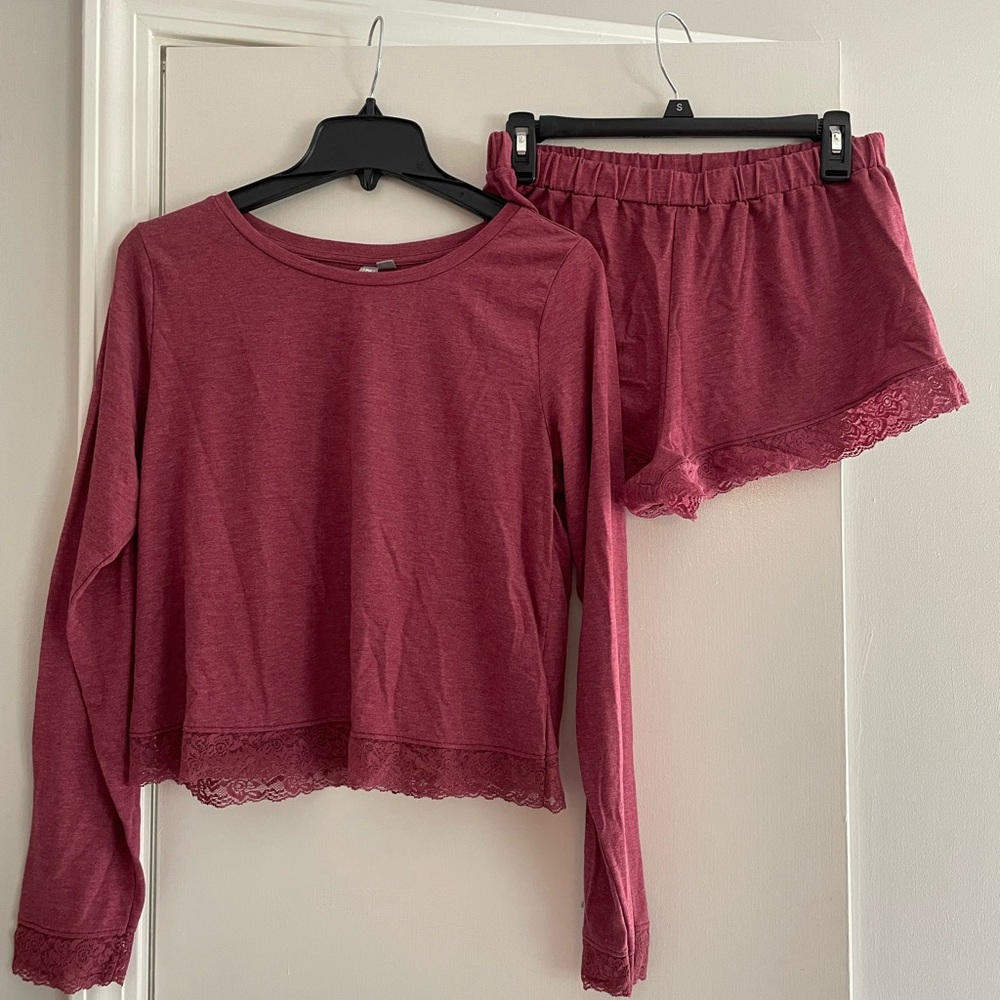 ASOS pink PJ set